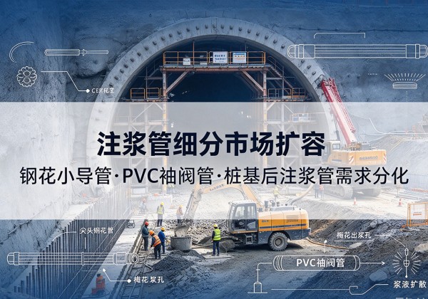 固镇注浆管细分市场扩容，隧道钢花小导管、PVC 袖阀管、桩基后注浆管需求分化